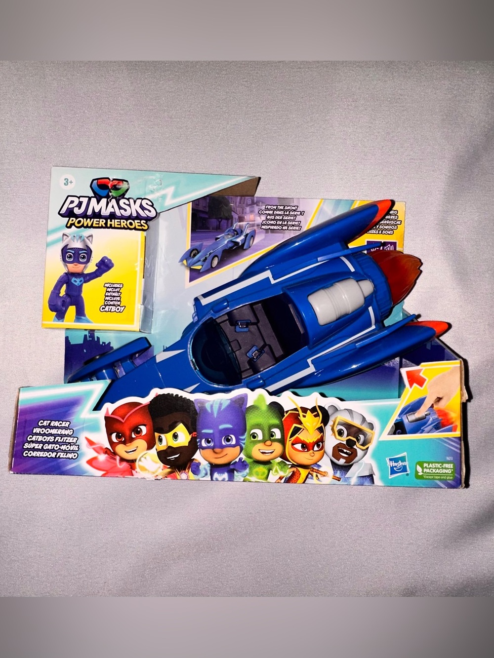 PJ Masks Power Heroes Cat Racer with Lights & Sounds Blue Car - NEW in BOX